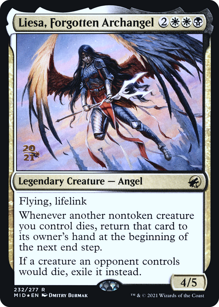 Liesa, Forgotten Archangel [Innistrad: Midnight Hunt Prerelease Promos]-1