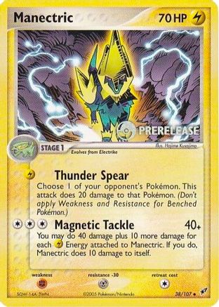 Manectric EX (38/107) (Deoxys Prerelease Promo) [Nintendo: Black Star Promos]-1