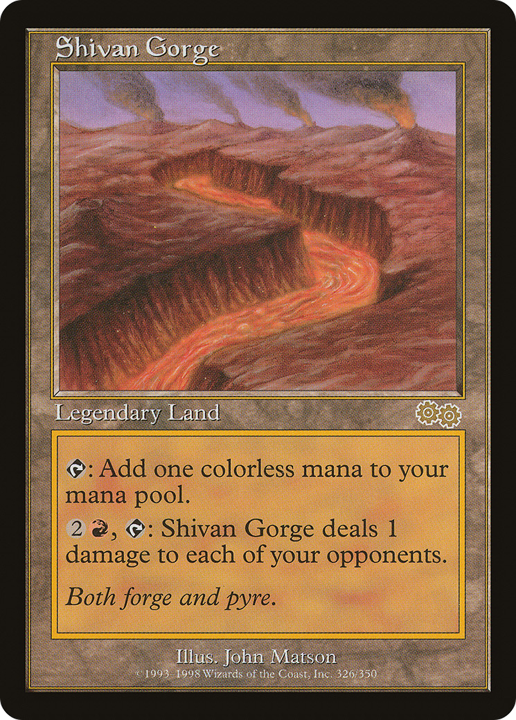 Shivan Gorge [Urza's Saga]-1