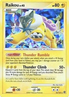 Raikou (16/132) (Cracked Ice Holo) [Diamond & Pearl: Secret Wonders]-1