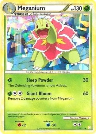 Meganium (26/123) (Cracked Ice Holo) [HeartGold & SoulSilver: Base Set]-1