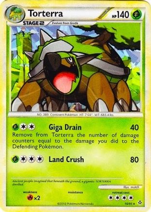 Torterra (10/95) (Cracked Ice Holo) [HeartGold & SoulSilver: Unleashed]-1