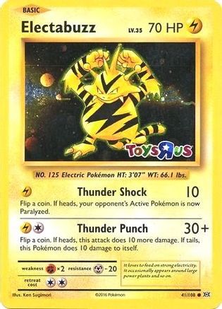 Electabuzz (41/108) (Toys R Us Promo) [XY: Evolutions]-1