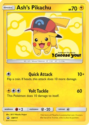 Ash's Pikachu (SM111) [Sun & Moon: Black Star Promos]-1