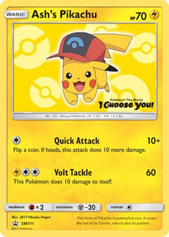 Ash's Pikachu (SM111) [Sun & Moon: Black Star Promos]-1