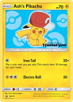 Ash's Pikachu (SM113) [Sun & Moon: Black Star Promos]-1