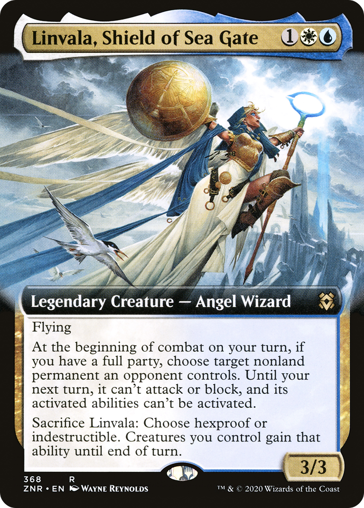 Linvala, Shield of Sea Gate (Extended Art) [Zendikar Rising]-1