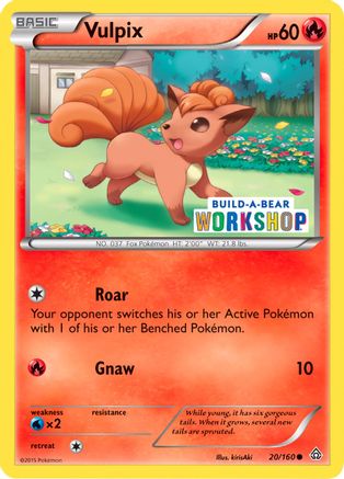 Vulpix (20/160) (Build A Bear Workshop Exclusive) [XY: Primal Clash]-1