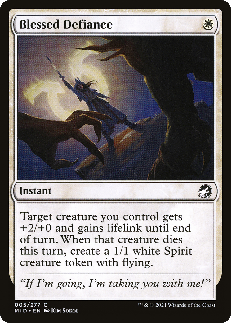 Blessed Defiance [Innistrad: Midnight Hunt]-1