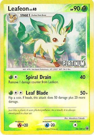 Leafeon (24/100) [Burger King Promos: 2009 Collection]-1