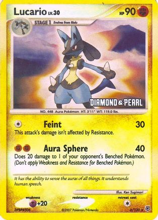 Lucario (6/130) [Burger King Promos: 2008 Collection]-1