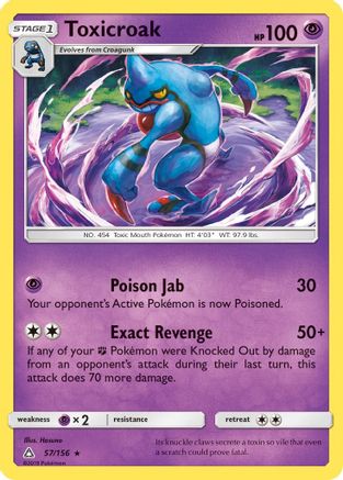 Toxicroak (57/156) [Sun & Moon: Ultra Prism]-1