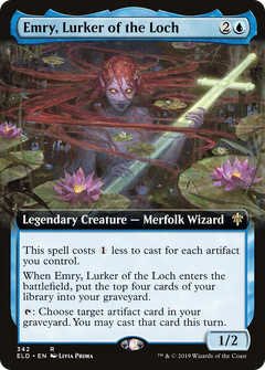 Emry, Lurker of the Loch (Extended Art) [Throne of Eldraine]-1