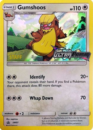 Gumshoos (SM97) (Staff Prerelease Promo) [Sun & Moon: Black Star Promos]-1