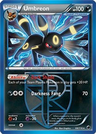 Umbreon (64/116) (Moltres Legendary Battle Deck) (Theme Deck Exclusive) [Black & White: Plasma Freeze]-1