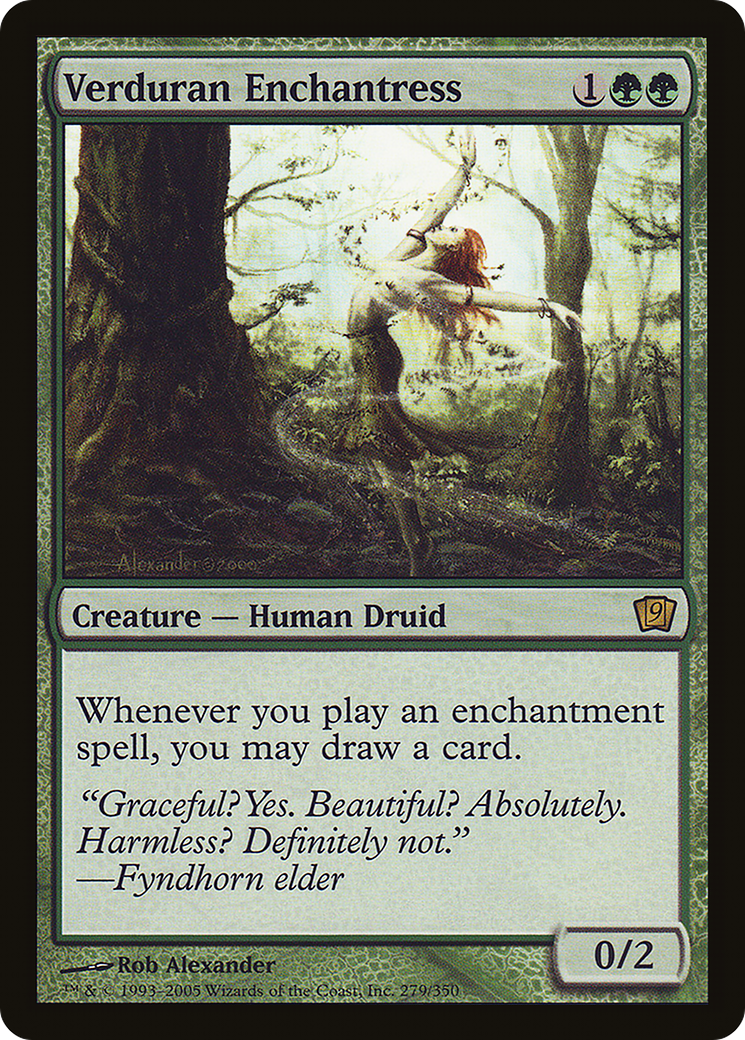 Verduran Enchantress (9ED-279) - 9th Edition-1