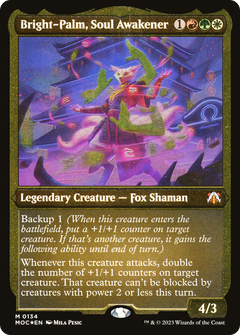 Bright-Palm, Soul Awakener (MOC-134) - March of the Machine Commander Etched Foil-1