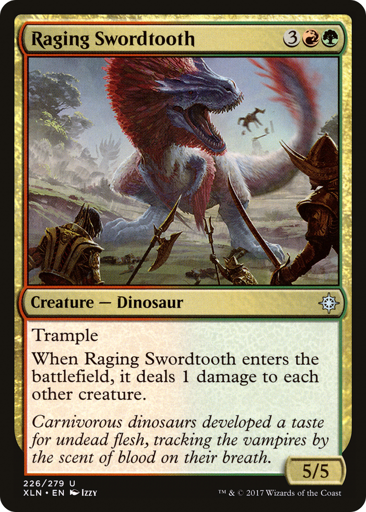 Raging Swordtooth [Ixalan]-1