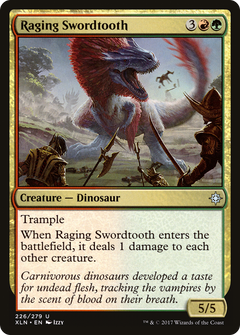 Raging Swordtooth [Ixalan]-1