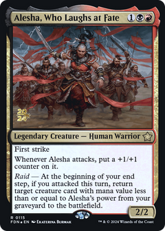 Alesha, Who Laughs at Fate [Foundations Prerelease Promos]-1