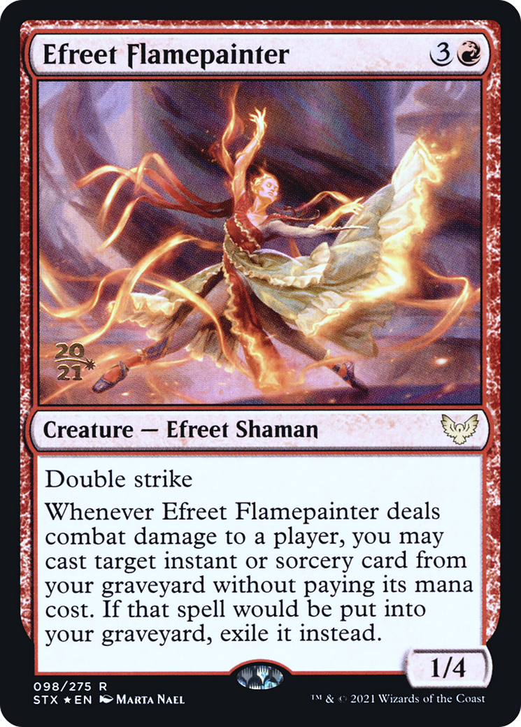 Efreet Flamepainter [Strixhaven: School of Mages Prerelease Promos]-1