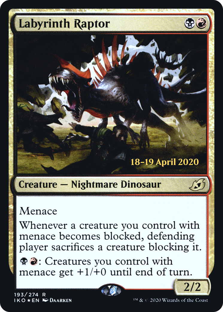 Labyrinth Raptor [Ikoria: Lair of Behemoths Prerelease Promos]-1
