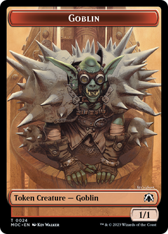 Goblin // Sliver Double-Sided Token [March of the Machine Commander Tokens]-1