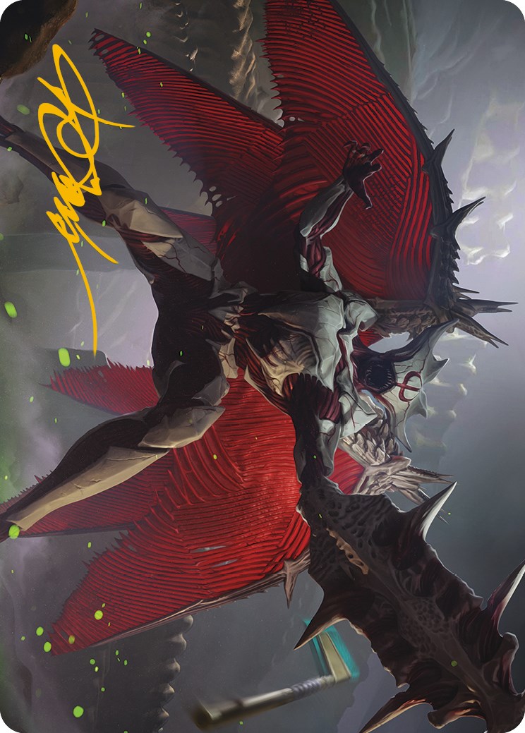 Phyrexian Vindicator Art Card (Gold-Stamped Signature) [Phyrexia: All Will Be One Art Series]-1