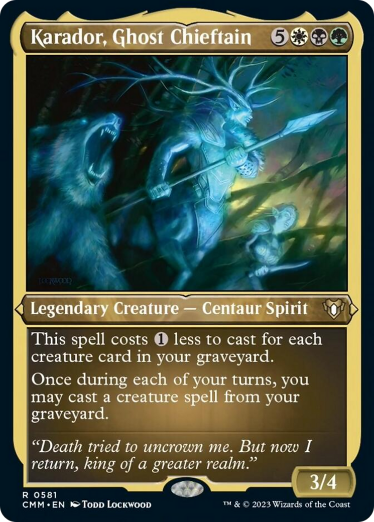 Karador, Ghost Chieftain (Foil Etched) [Commander Masters]-1