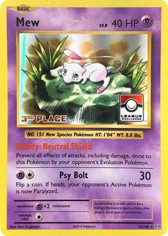 Mew (53/108) (League Promo 3rd Place) [XY: Evolutions]-1