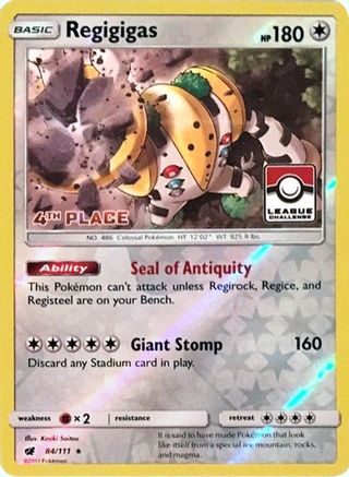 Regigigas (84/111) (League Promo 4th Place) [Sun & Moon: Crimson Invasion]-1