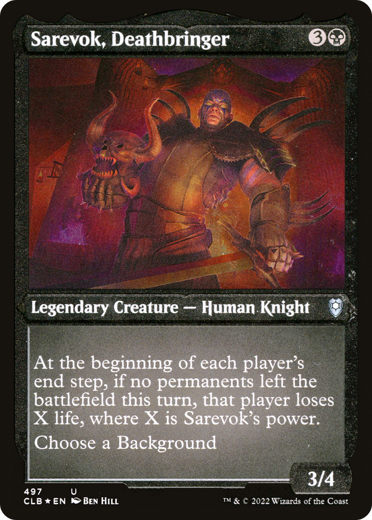 Sarevok, Deathbringer (CLB-497) - Commander Legends: Battle for Baldur's Gate Etched Foil-1