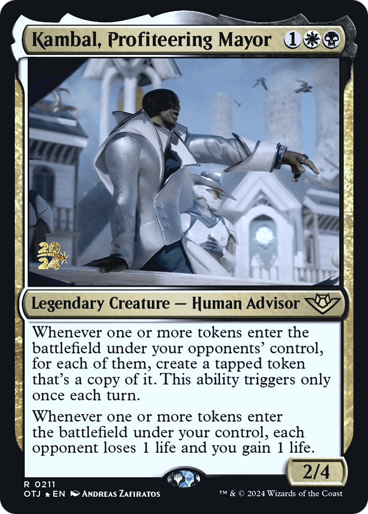 Kambal, Profiteering Mayor [Outlaws of Thunder Junction Prerelease Promos]-1