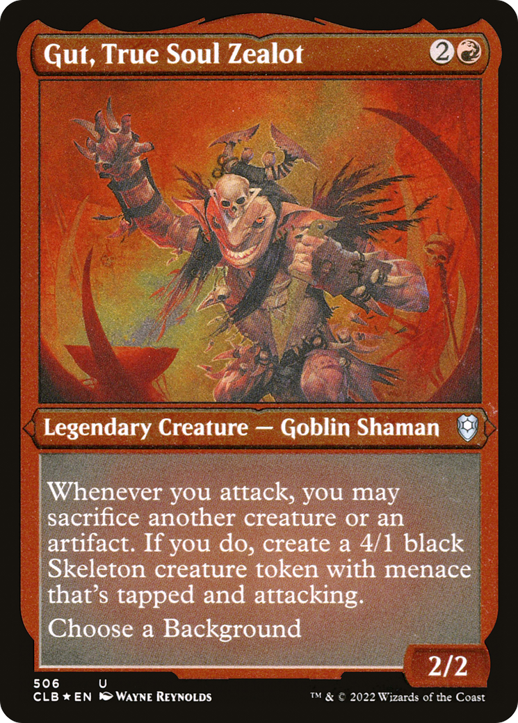 Gut, True Soul Zealot (CLB-506) - Commander Legends: Battle for Baldur's Gate Etched Foil-1