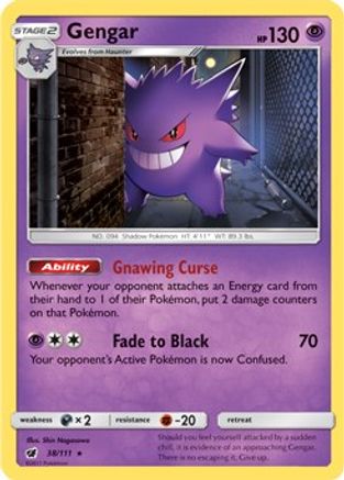 Gengar (38/111) (Prerelease Kit Exclusive) (Theme Deck Exclusive) [Sun & Moon: Crimson Invasion]-1