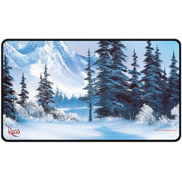 Ultra Pro: Bob Ross - Lakeside Path - Winter Paradise Black Stitched Playmat