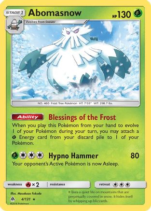 Abomasnow (4/131) [Sun & Moon: Forbidden Light]-1