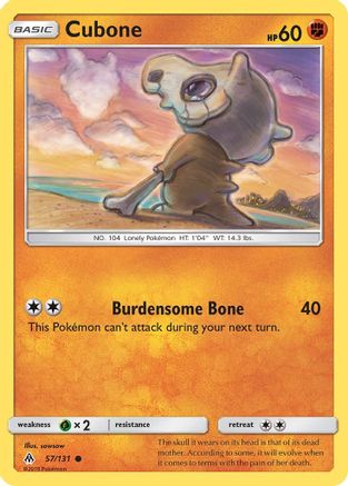 Cubone (57/131) [Sun & Moon: Forbidden Light]-1