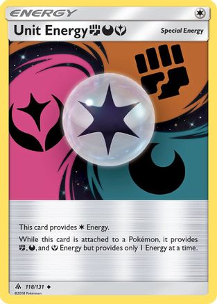 Unit Energy (118/131) (Fighting, Darkness, Fairy) [Sun & Moon: Forbidden Light]-1