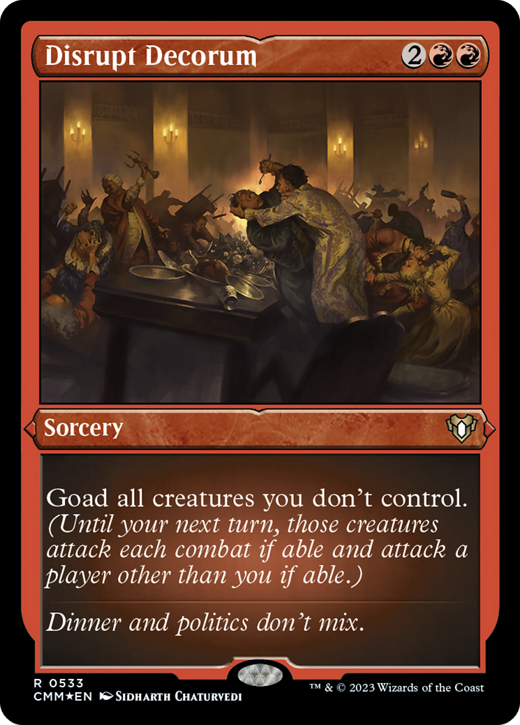 Disrupt Decorum (CMM-533) - Commander Masters Etched Foil-1