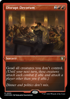 Disrupt Decorum (CMM-533) - Commander Masters Etched Foil-1