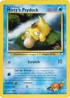 Misty's Psyduck (54/132) (W Stamped Promo) [Gym Heroes Unlimited]-1