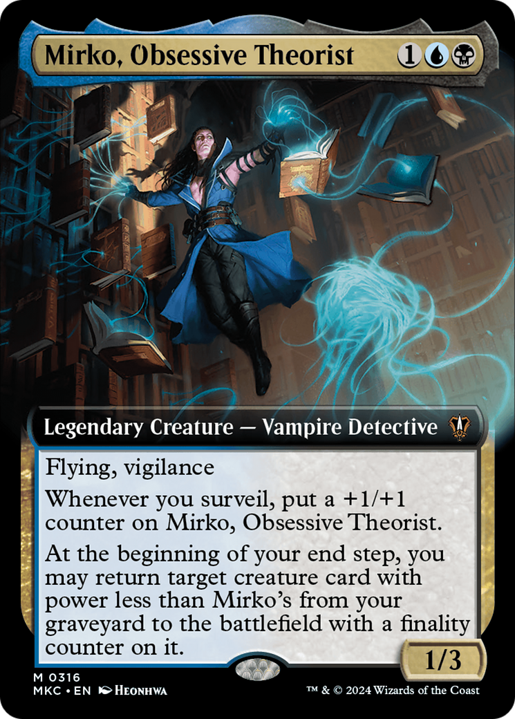 Mirko, Obsessive Theorist (Extended Art) [Murders at Karlov Manor Commander]-1
