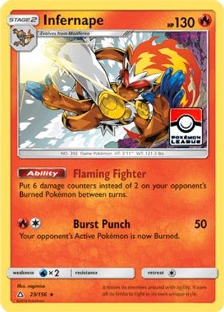 Infernape (23/156) (League Promo) [Sun & Moon: Ultra Prism]-1