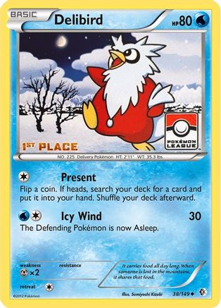 Delibird (38/149) (League Promo 1st Place) [Black & White: Boundaries Crossed]-1