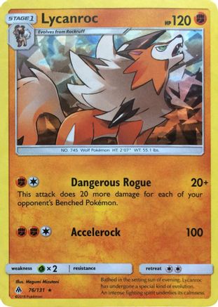 Lycanroc (76/133) (Theme Deck Exclusive) [Sun & Moon: Forbidden Light]-1