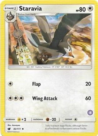 Staravia (82/111) (Deck Exclusive #4) [Sun & Moon: Trainer Kit - Alolan Sandslash]-1