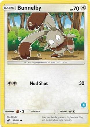 Bunnelby (87/111) (Deck Exclusive #4) [Sun & Moon: Trainer Kit - Alolan Ninetales]-1