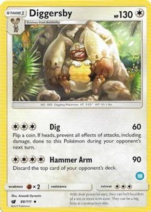 Diggersby (88/111) (Deck Exclusive #18) [Sun & Moon: Trainer Kit - Alolan Ninetales]-1
