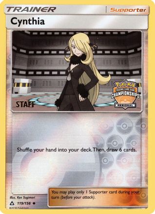 Cynthia (119/156) (Staff Regional Championship Promo) [Sun & Moon: Ultra Prism]-1